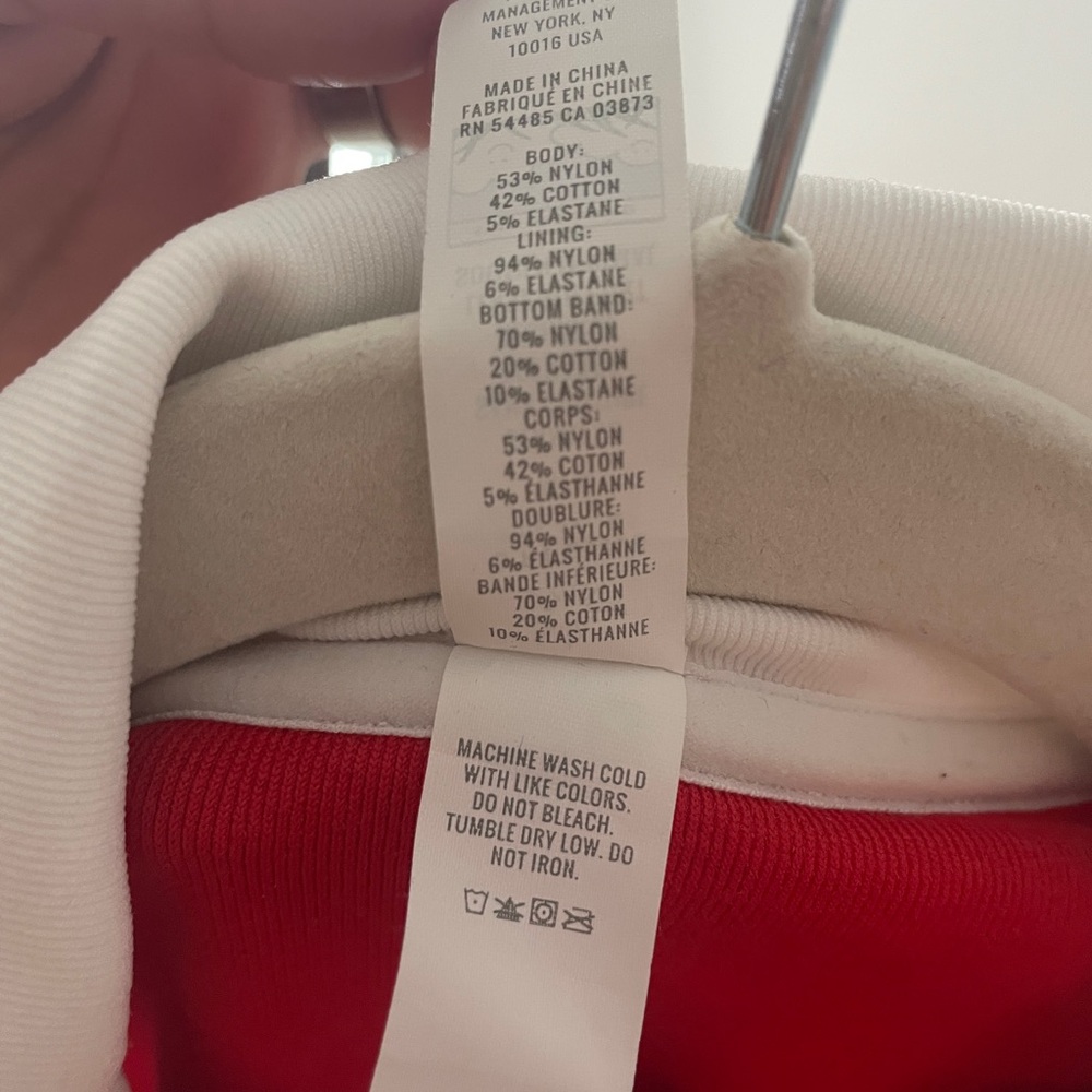 Aerie Red and White Crop Top - Picture 7 of 7